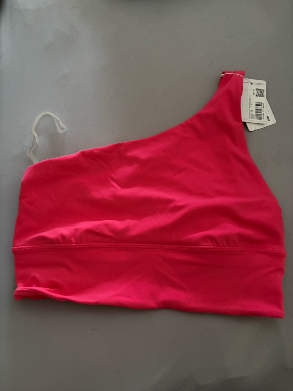 Lululemon asymmetrical lipgloss pink A/B bra